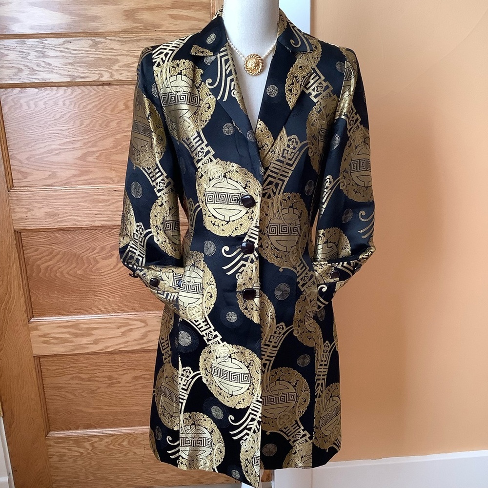 ROSS MAYER Silk Blend Brocade Cocktail Jacket Size 8